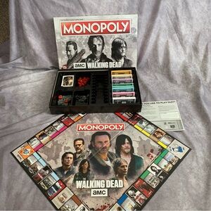 Monopoly AMC The Walking Dead Game Complete USAopoly 2017 Hasbro Collectible